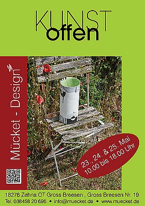Stuhl mit Porzellanvase